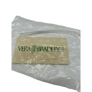 NEW‎ Vintage Vera Bradley Luggage ID Tag Plastic Logo Blank ID Card Beige Green